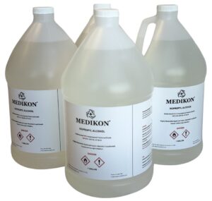 Medikon 4-Pack Gallon Technical-Grade Isopropyl Alcohol (IPA) 99%, Bulk Electronics & Lab Cleaning, Degreaser, Antibacterial